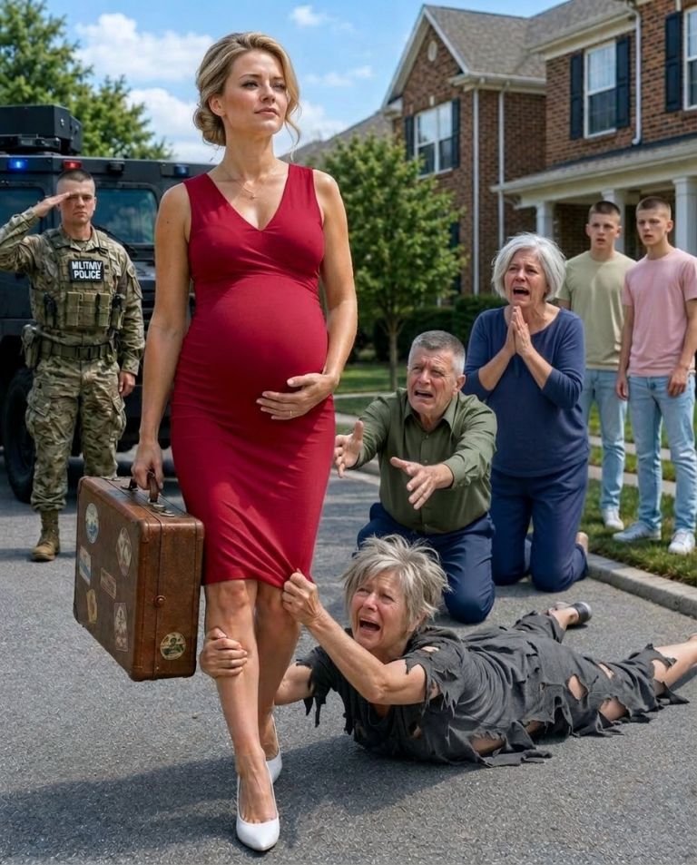 My family forced me to sleep in a freezing garage while I was pregnant, just months after my husband Marine’s funeral — but less than 12 hours later, black military SUVs pulled into the driveway, armed soldiers saluted me by name, and the same people who had humili:ated me realized they had just destr0yed their own lives.