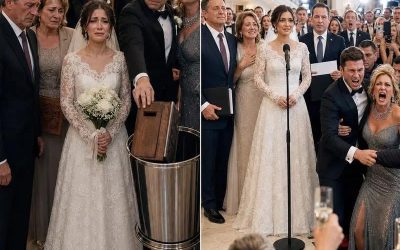 “Is your father seriously wearing a rented suit to my country club?” my mother-in-law scoffed loud enough for my parents to hear. My groom rolled his eyes, pushing my mother’s handmade gift into the trash. “Just ignore the peasants today,”