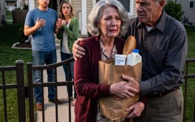 I came home from work and found my wife standing outside our own gate, clutching a tiny grocery bag like she had nowhere left to go.